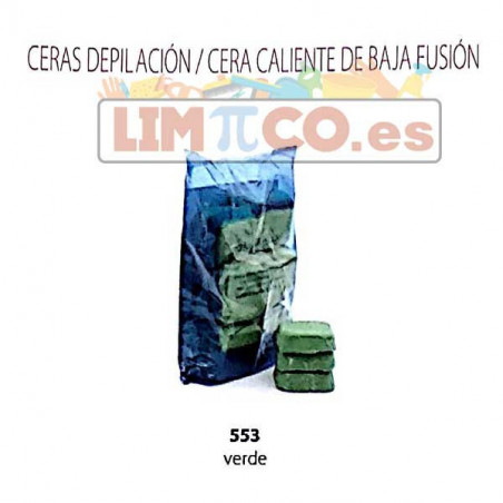 CERA CALIENTE  BAJA FUSIÓN VERDE 1 KG