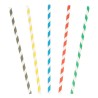 PAJITA PAPEL RAYAS COLORES B100 100P