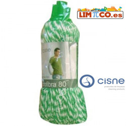 Fregona Hilo Microfibra Verde-Blanco N60