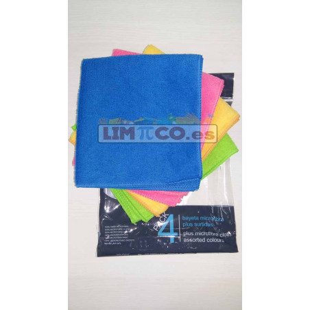 Bayeta Microfibra Plus Pack 4U Colores Cisne