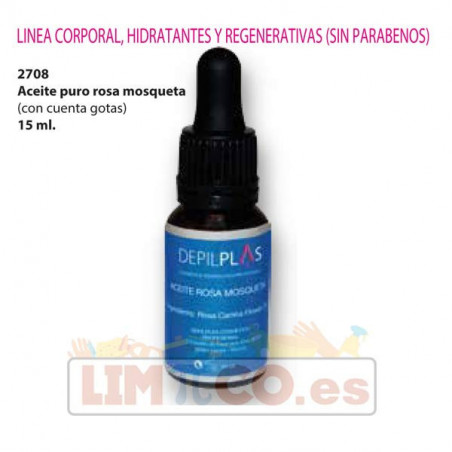 Aceite Puro de Rosa Mosqueta 15 ml. - (Con cuenta gotas)