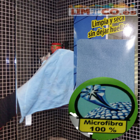 Bayeta para cristal 100% Microfibra