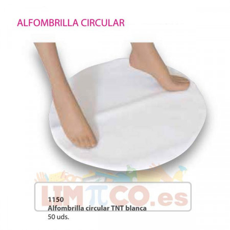 Alfonbrilla circular TNT blanca - 50 Uds