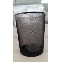 PAPELERA REJILLA METALICA NEGRO 30L