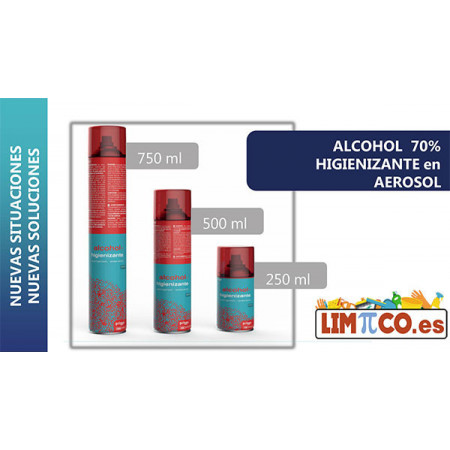 ALCOHOL HIGIENIZANTE EN AEROSOL 500ML 15U